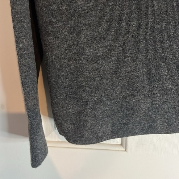 James Perse | Gray Virgin Wool Mockneck Oversized Sweater Small/1 Winter Cozy - Picture 8 of 11